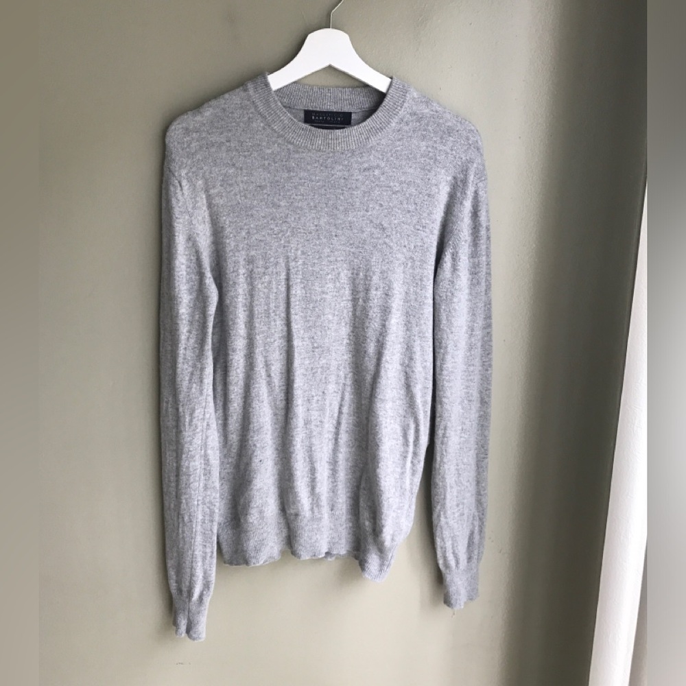 Maglificio Bartolini Cashmere Blend Crewneck Swaeater Grey Mens Size: M  Fits S